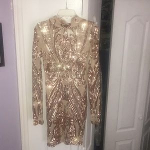 Sequin Nude Dress